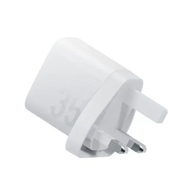 Bazic GoPort Velox 1-Port USB-C and 1-Port USB-A 35W PD Wall Charger - White